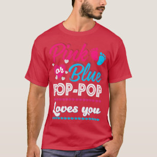 Camiseta Mens Rosa Ou Pop Azul Pop ama Sua Revelação De Gên