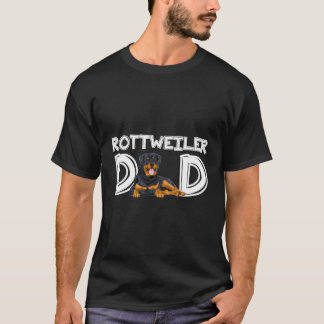 Camiseta Mens Rottweiler Pai Gift Dia de os pais Rottweiler