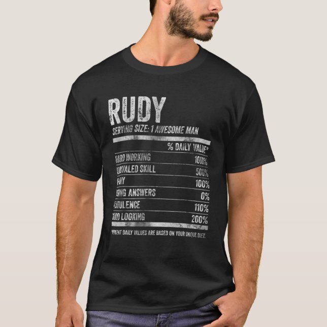 Camiseta Mens Rudy Nutrition Nome Personalizado Funny F (Frente)