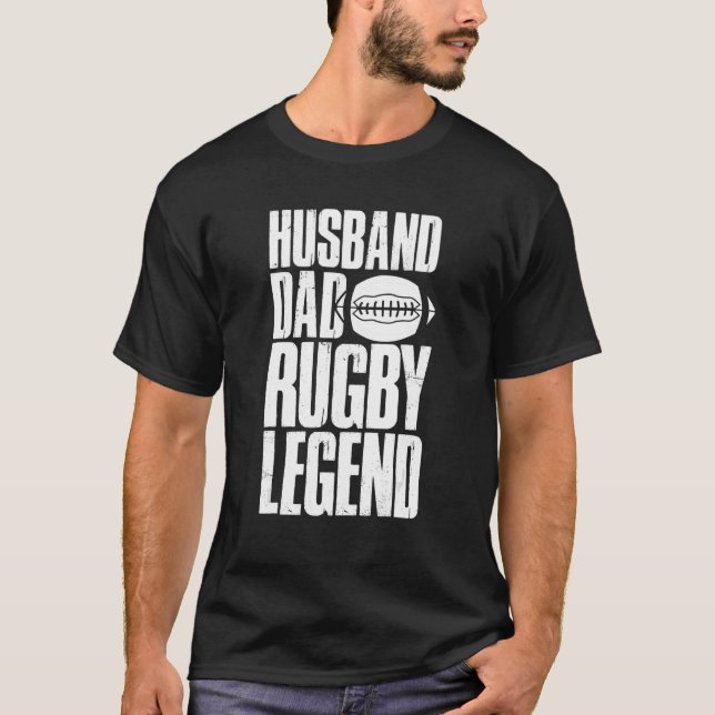 Camiseta Mens  Rugby Sports Husband Dad Rugby Legend Rugbys (Frente)