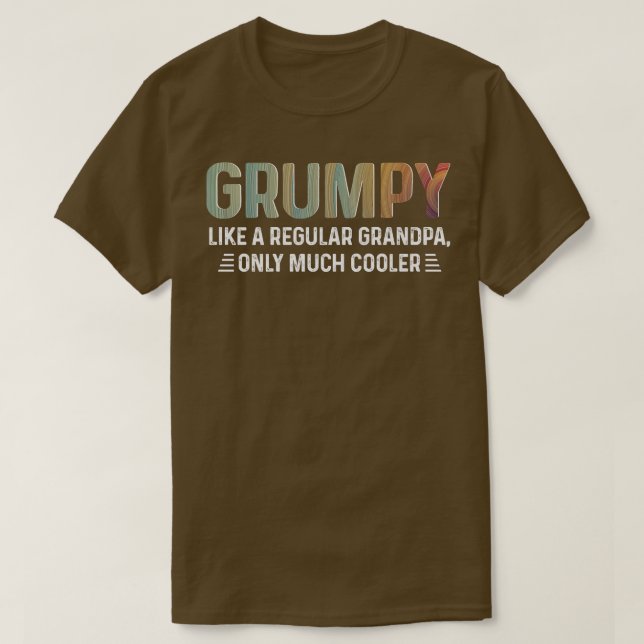 Camiseta Mens Rumpy Definition Tee Como Um Avô Normal  (Frente do Design)