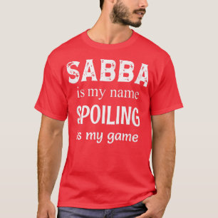 Camiseta Mens Sabba É Meu Nome Vovô Judeu Hebraico Avô