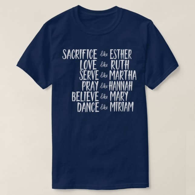 Camiseta Mens Sacrificam Como Esther Christian Bíblia Love  (Frente do Design)