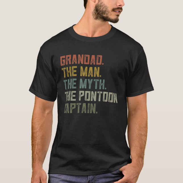Camiseta Mens Sailing Boat Grandad, Pontoon Roupa, Boati (Frente)