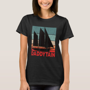 Camiseta Mens Sailing Daddytain - Pai Capitão Anchor Pai