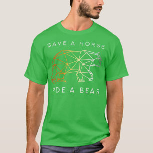 Camiseta Mens Salvem cavalo um urso Gay Bear Premium