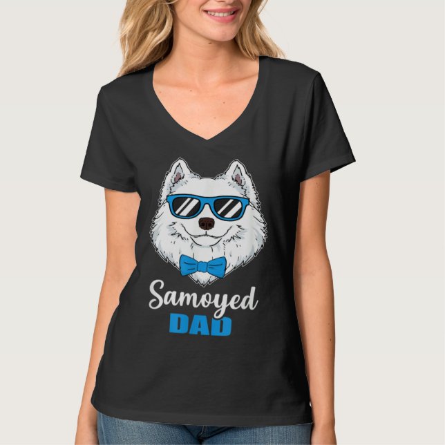 Camiseta Mens  Samoyed Dad  Idea Proud Dog Owner (Frente)
