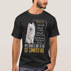 Camiseta Mens Samoyed Pai Feliz Dia de os pais para o Melho