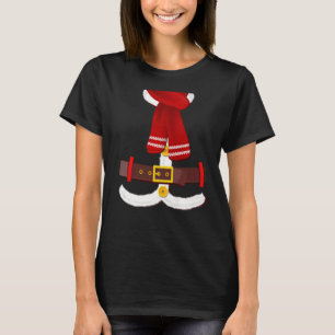Camiseta Mens Santa Claus Costume Roupa de Natal