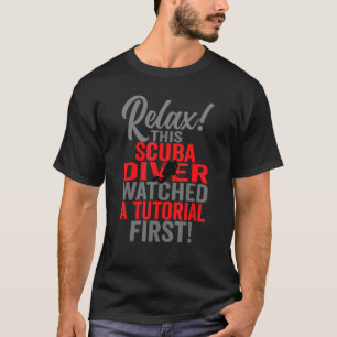 Camiseta Mens Sarcástico Men Scuba Diver Um Tutorial