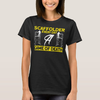 Camiseta Mens Scaffolder Um Jogo Da Morte Vintage Scaffoldi