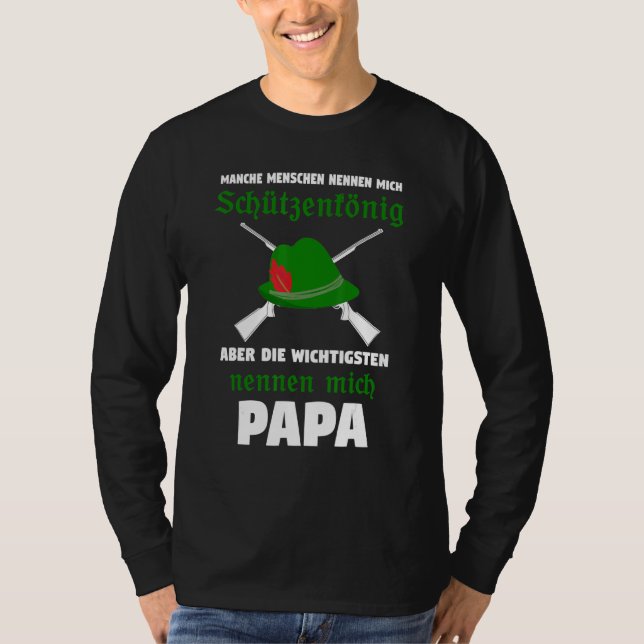 Camiseta Mens Schützenkönig Papa Sagi (Frente)