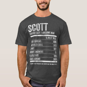Camiseta Mens Scott Nutrition Nome Personalizado Nome Funny