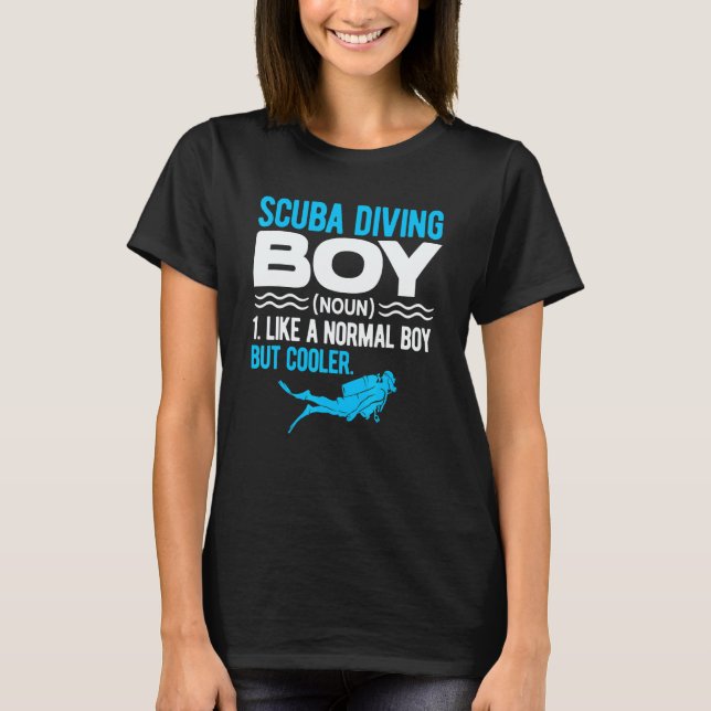 Camiseta Mens Scuba Boy Noun Definition Diver Scuba Diving  (Frente)