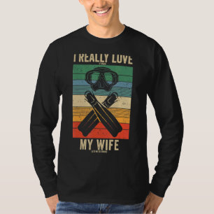 Camiseta Mens Scuba Divisor Para Hubby Diver Pai Marido Scu