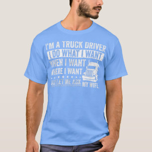 Camiseta Mens se afogam Eu sou um motorista de caminhão Eu 