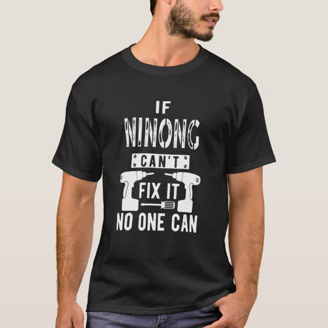Camiseta Mens se Ninong não consegue consertar filipino ou  (Frente)