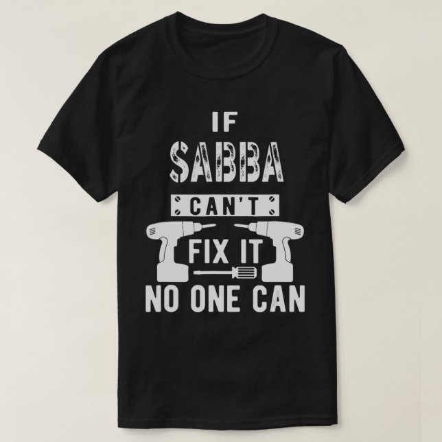 Camiseta Mens se Sabba não pode Fi-lo Ninguém pode hebraico (Frente do Design)