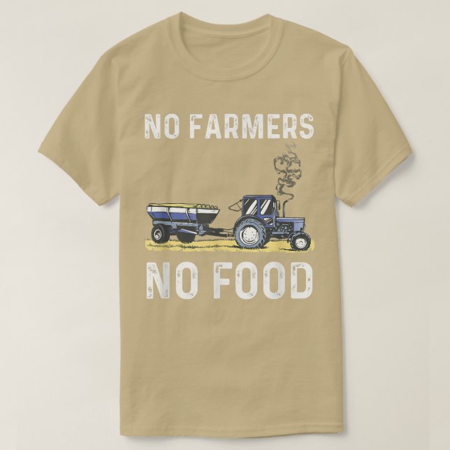 Camiseta Mens Sem Agricultores Sem Comida (Frente do Design)