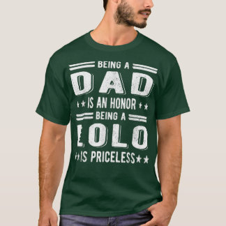 Camiseta Mens Sendo Um Vovô Lolo Melhor Avô Lolo Avô D