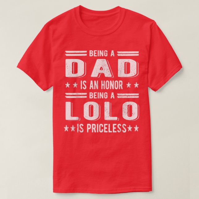 Camiseta Mens Sendo Um Vovô Lolo Melhor Avô Lolo Avô D (Frente do Design)
