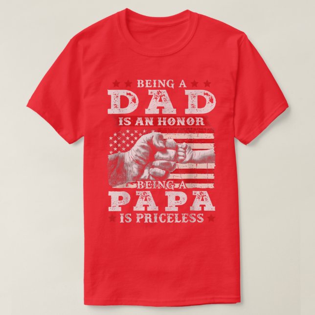 Camiseta Mens Ser pai É Uma Honra Ser Papai Não Tem Preço (Frente do Design)