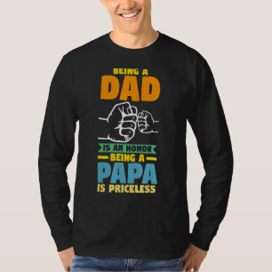 Camiseta Mens Ser Pai É Uma Honra Ser Um Avô Papá