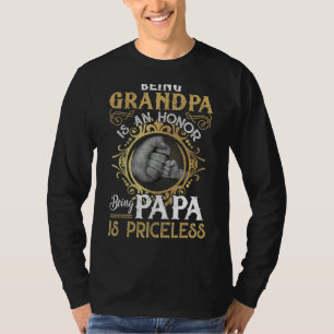 Camiseta Mens Ser Vovô É Uma Honra Ser Um Papa É P