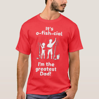 Camiseta Mens Seu maior pai de ofícios, capturando um peixe
