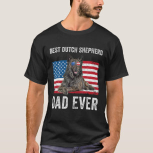 Camiseta Mens Shepherd Pai Americano Flag Dog Lover Ow