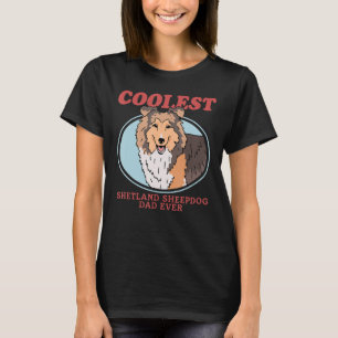 Camiseta Mens Shetland Sheepdog Pai Dog Proprietário da She