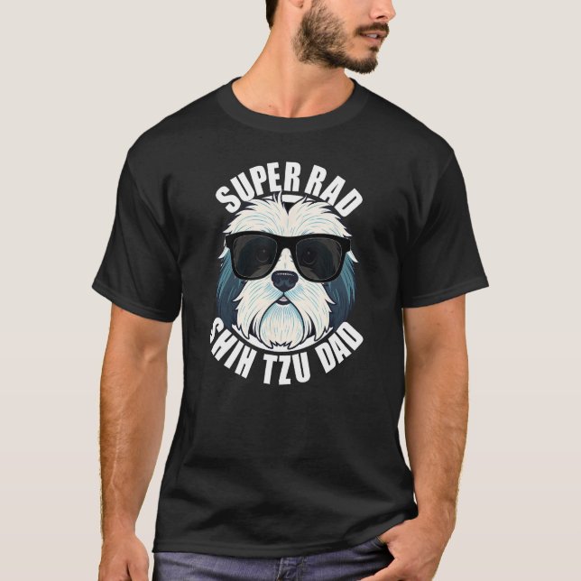 Camiseta Mens Shih Tzu Dad  Fatheru2019s Day Dog Dad Menu20 (Frente)