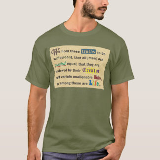 Camiseta Men's shirts with a declaration.