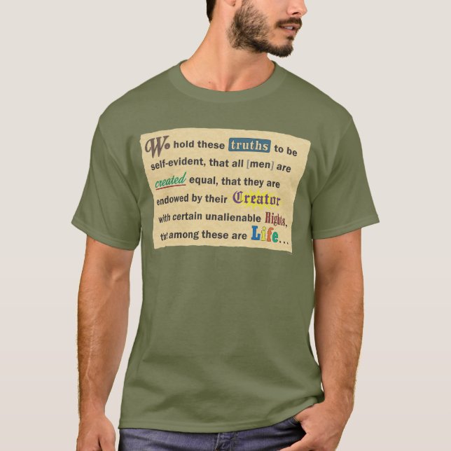 Camiseta Men's shirts with a declaration. (Frente)