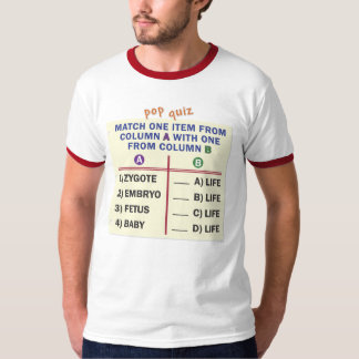 Camiseta Men's shirts with a quiz.