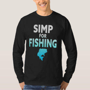 Camiseta Mens Simp Para Peixes De Bassas De Pesca Dizendo P