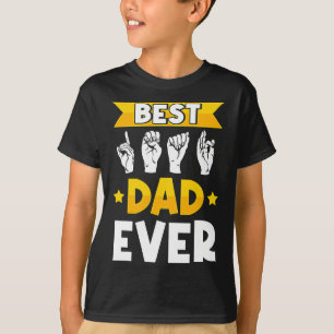 Camiseta Mens Sinal Linguagem Deficiente e Pai surdo
