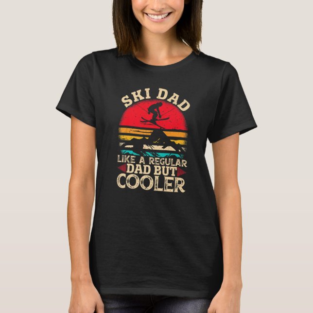 Camiseta Mens Ski Dad Like A Regular Dad But Cooler  Skiing (Frente)
