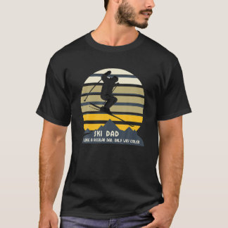 Camiseta Mens Ski Pai Engraçado Inverno Esporte Esqui Prese