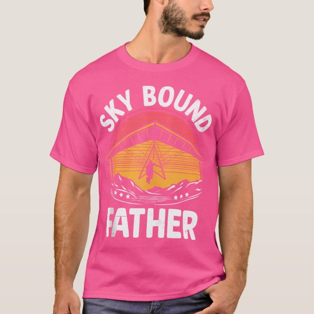 Camiseta Mens Sky Bound Father Hang Gliding Hang Glider Pil (Frente)