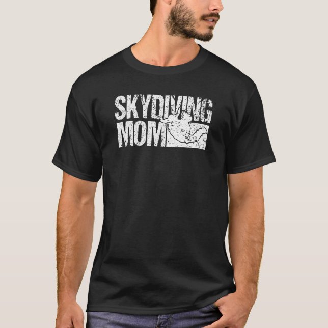 Camiseta Mens Skydiver Skydiving Mãe Skydiving (Frente)