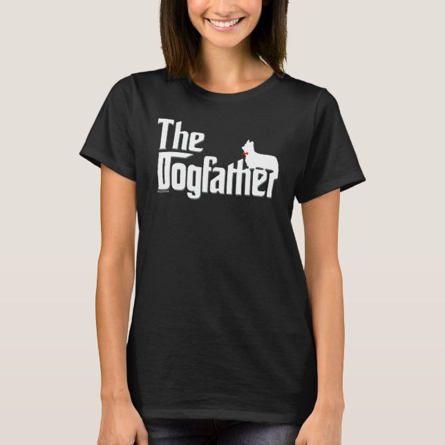 Camiseta Mens Skye Terrier Skye pai Terrier (Frente)