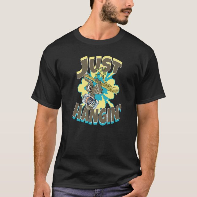 Camiseta Mens Sloth Apenas Saindo (Frente)