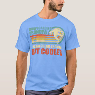 Camiseta Mens Snowboard Avô Como Um Avô Normal