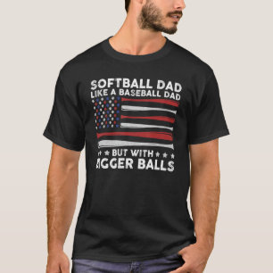 Camiseta Mens Softball Pai Como Uma Definição De Pai De Bas