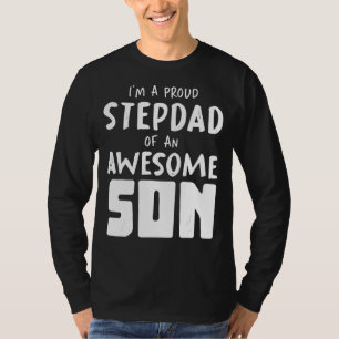 Camiseta Mens Son Bonus Pai Orgulhoso Pais Pais Stepdad