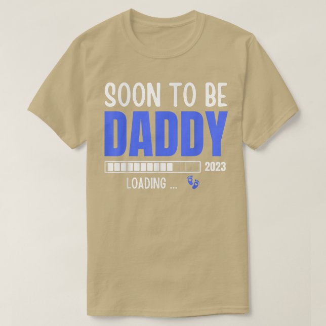 Camiseta Mens Soon To Be Daddy Est (Frente do Design)