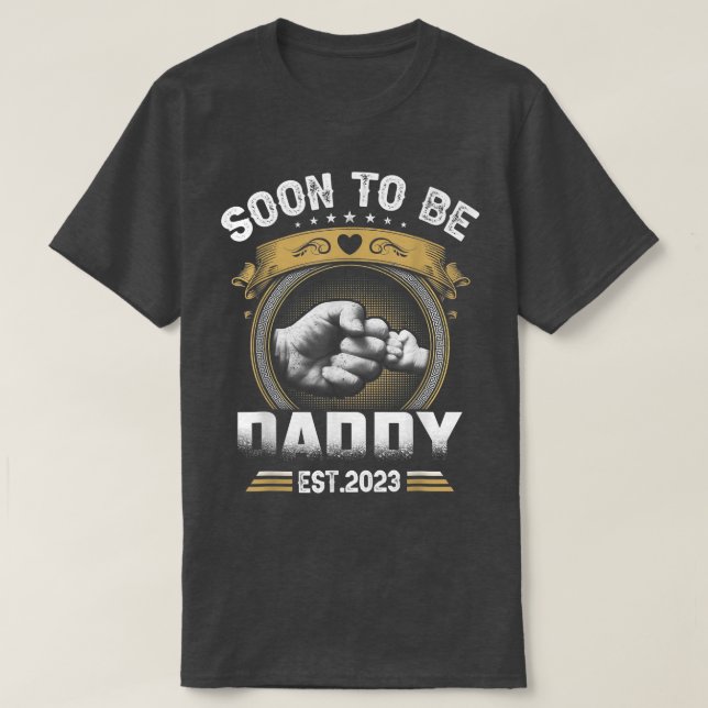 Camiseta Mens Soon To Be Daddy Est  (Frente do Design)