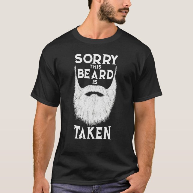 Camiseta Mens Sorry This Beard is Taken Valentines Day Bear (Frente)