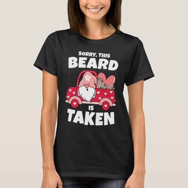 Camiseta Mens Sorry This Beard is Taken Valentines Day Gnom (Frente)